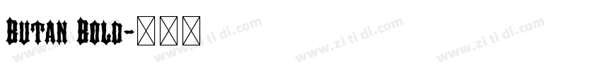 Butan Bold字体转换